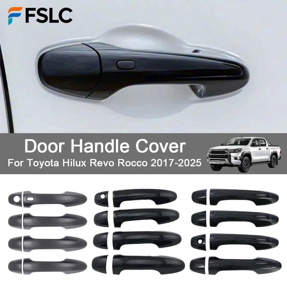 Decorazione auto Maniglia Della Porta Copertura Per Toyota Hilux Revo Rocco 2017-2025 Auto Accessori Styling Aggiornamento Modifica Un Auto