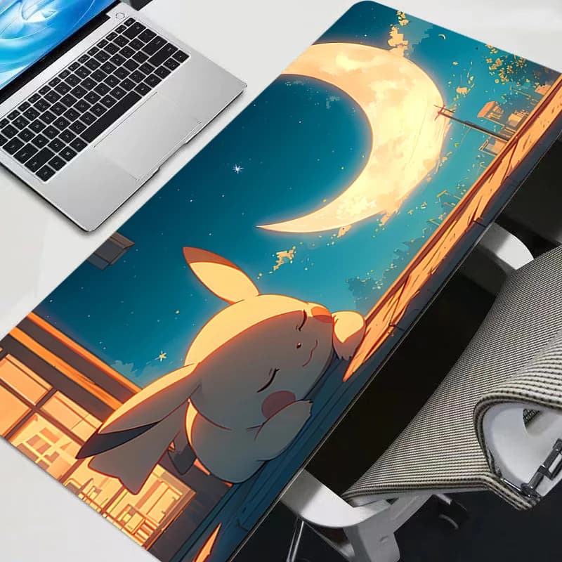 Tappetino per mouse 90x40 cm P-Pokemon Pikachu, grande, per PC, giochi, accessori da gaming, tappetino per tastiera, tappetino da scrivania, tappetino da tavolo