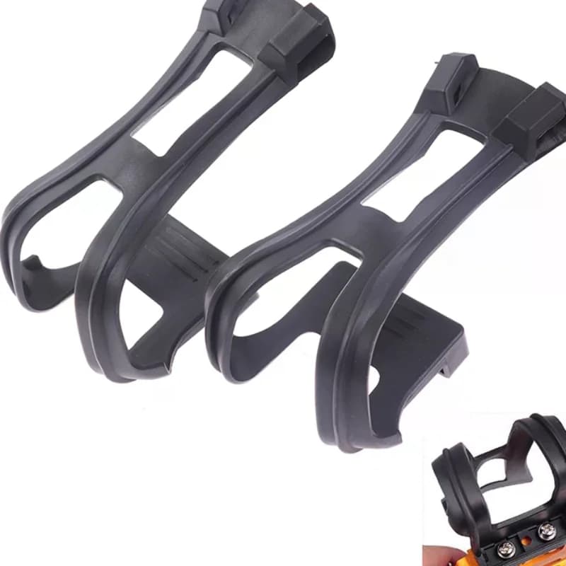 1 Paio di Clip per Pedali Bici Senza Cinghie Neri, Mezze Clip per Pedali Bicicletta Ultra-leggere con Viti, Accessori per Ciclismo
