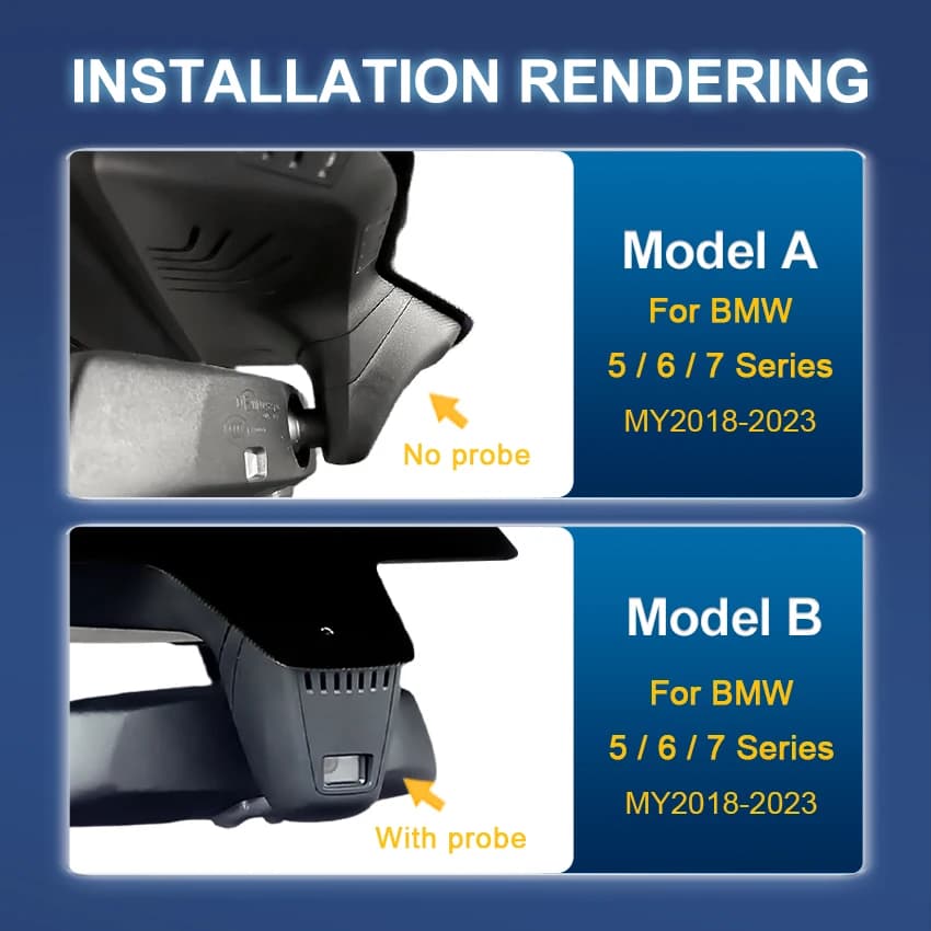 Per BMW Serie 5, Serie 6 GT, Serie 7, G30 G31 G32 G11 2018-2023 Dash Cam 4K per Auto, Registratore Telecamera Auto, Dashcam WIFI, DVR per Auto