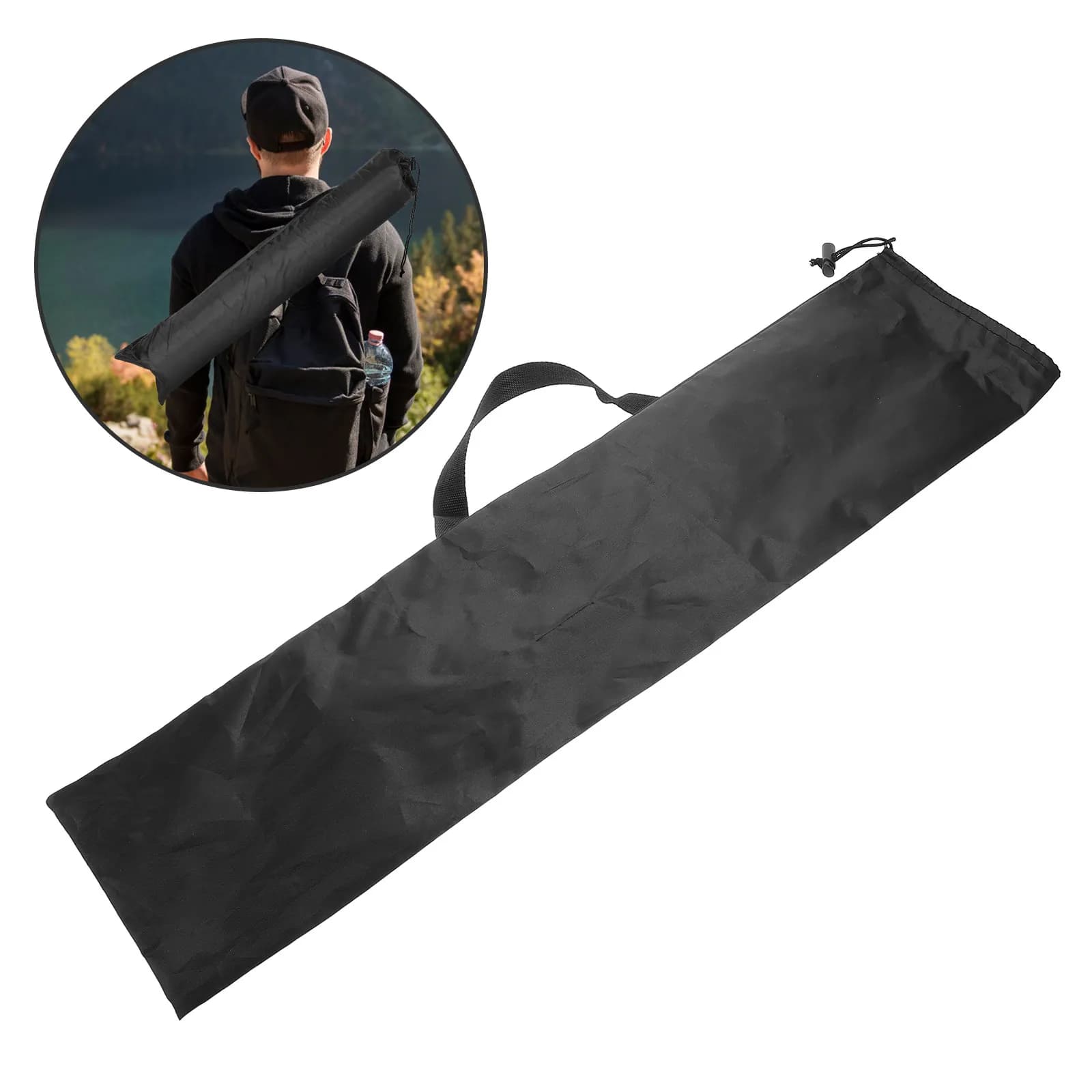 Heavy Duty Trekking Pole Storage Bag Waterproof Oxford Fabric Quick Access Carry Strap for Hiking Poles Walking Canes Tripods
