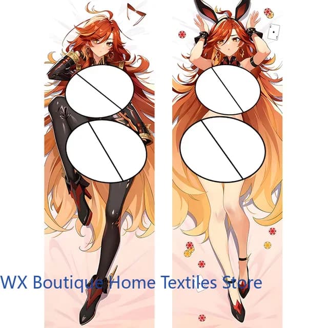 Anime Genshin Impact Mavuika Fodera per cuscino per biancheria da letto personalizzata fai-da-te