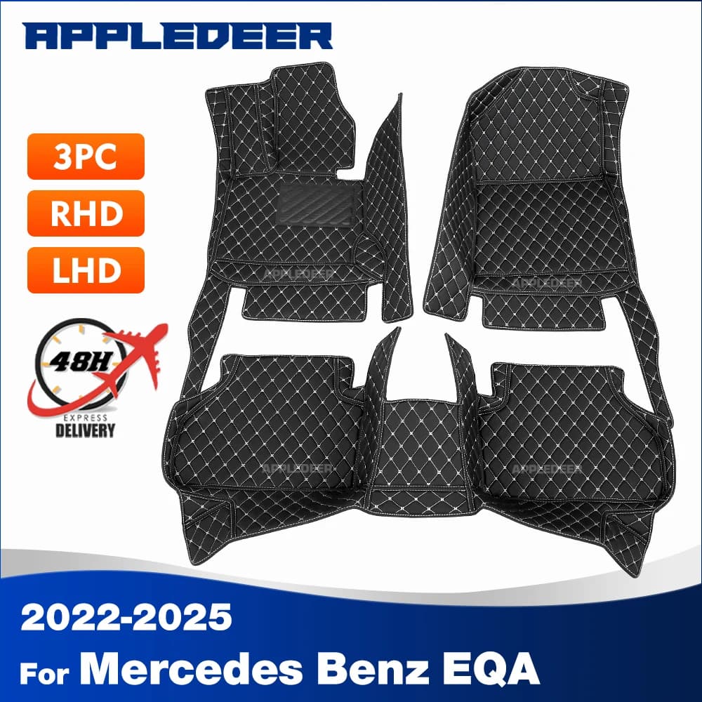 Tappetini per Auto Personalizzati per Mercedes Benz EQA 2022-2025 2024 2023, Copri Tappeti e Accessori Interni
