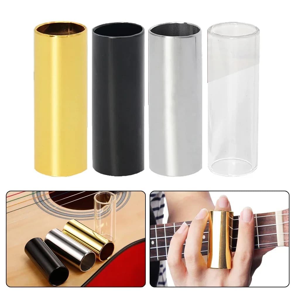 Barra scorrevole per chitarra da 70 mm, in metallo/vetro, per chitarra, ukulele, strumenti a corda, accessori, slide trasparente 70x2