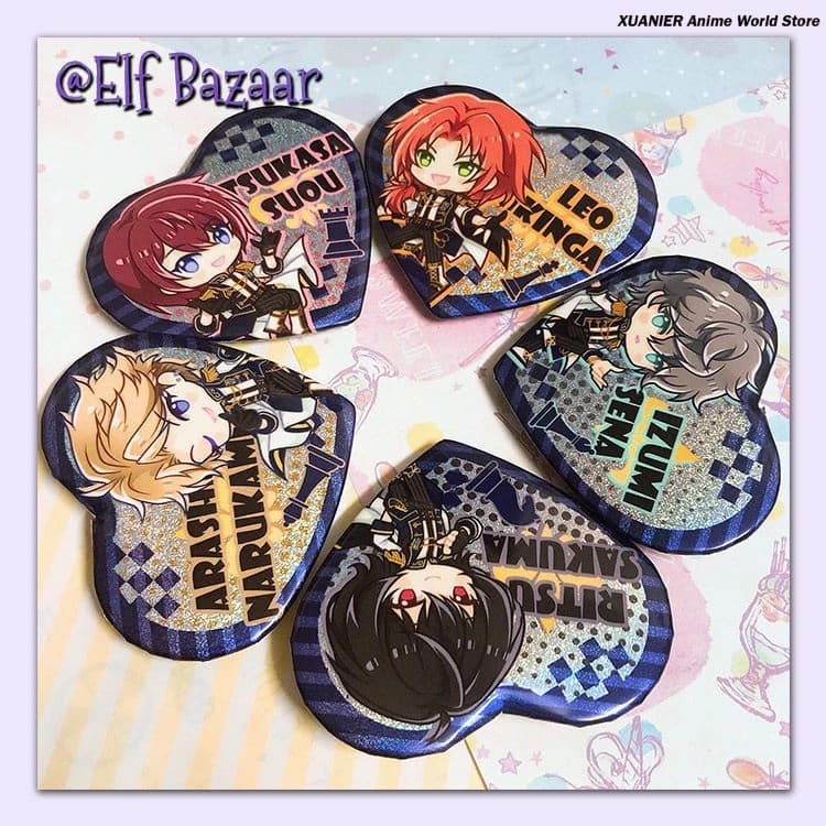 Ensemble Stars Narukami Arashi Sakuma Ritsu Sena Izumi Suou Tsukasa - Collezione di Badge, Spille, Ciondoli e Ornamenti da Gioco
