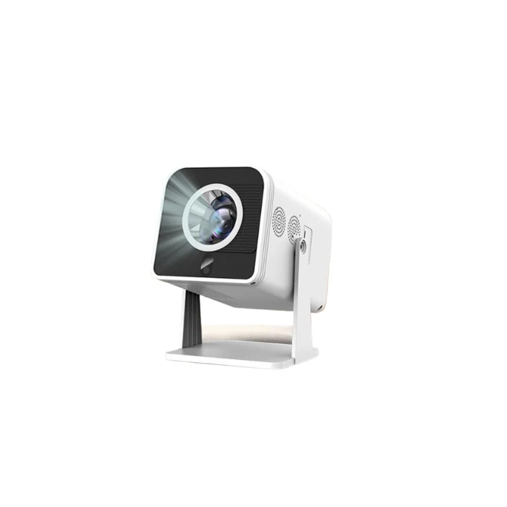 Proiettore portatile intelligente M9 con schermo per proiezione a parete in camera da letto, compatibile con lo schermo del cellulare.