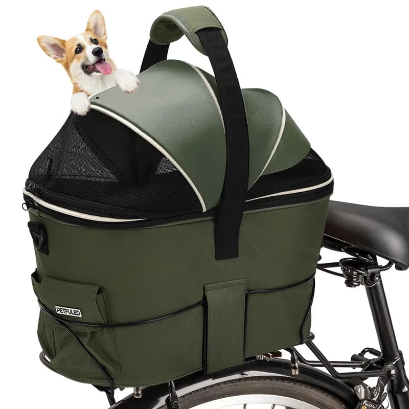 Portable Breathable Safe Pet Carrier Bag Rear Bicycle Cycling Pet Basket For Dog Cat Outdoor Travel Pet Carrying Supplies