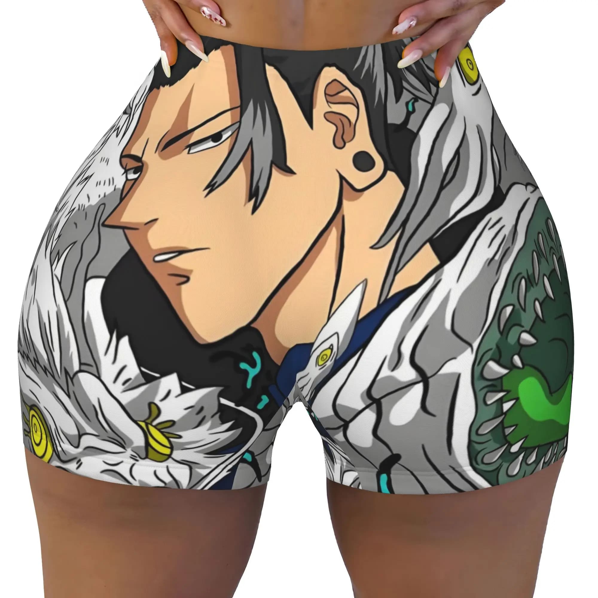 Suguru Geto Special Grade SorcererJujutsu Kaisen Gym Volleyball Biker Shorts for Women Anime Japane Manga Workout Yoga Shorts
