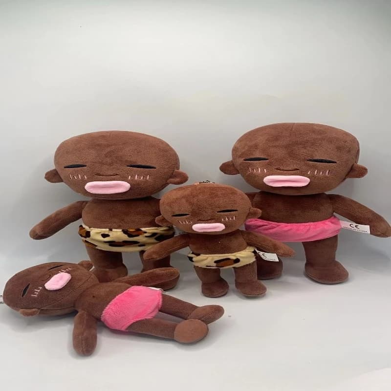 Nuovo Peluche Nero per Bambini 2026, Simpatico Personaggio dei Cartoni Animati, Morbido Pupazzo Imbottito, Regalo di Compleanno Kawaii per Bambini, Decorazione per la Stanza