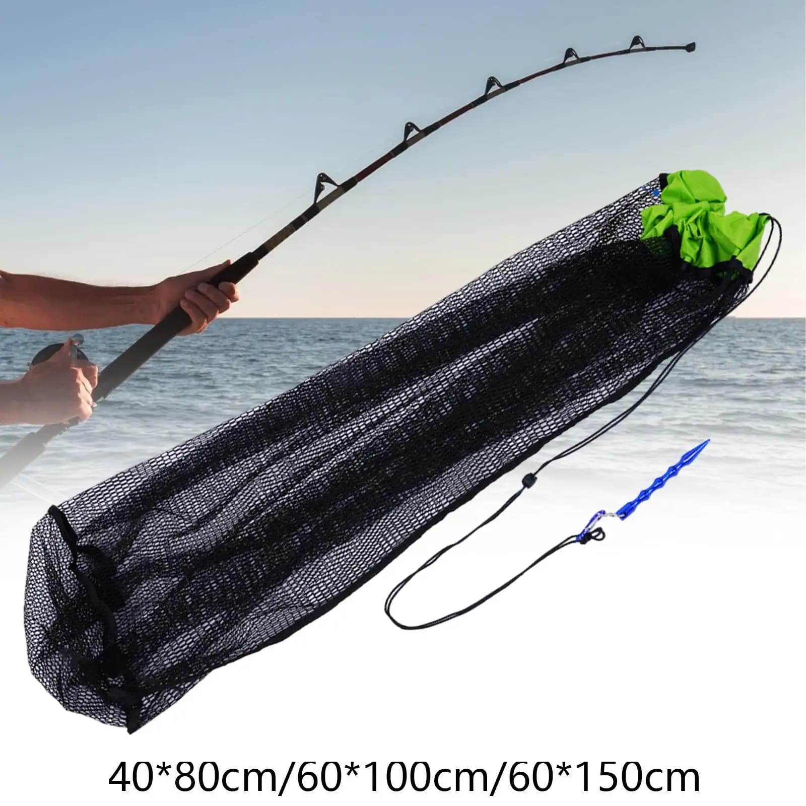 Borsa per rete da pesca Borsa per attrezzi da pesca pieghevole portatile per pesca alla carpa