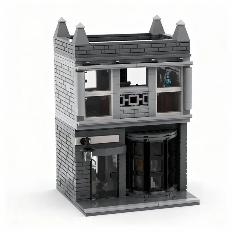 656 Pezzi MOC Negozio Magico, Modello Modulare di Strada in Miniatura, Blocchi da Costruzione, Giocattolo Creativo Fai-da-Te, Regalo di Natale