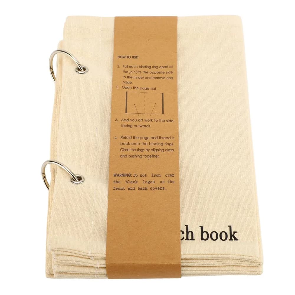 Durable Fabric Fabric Sketchbook Blank Beige Art Sketchbook Fabric Drawing Notebook Artists
