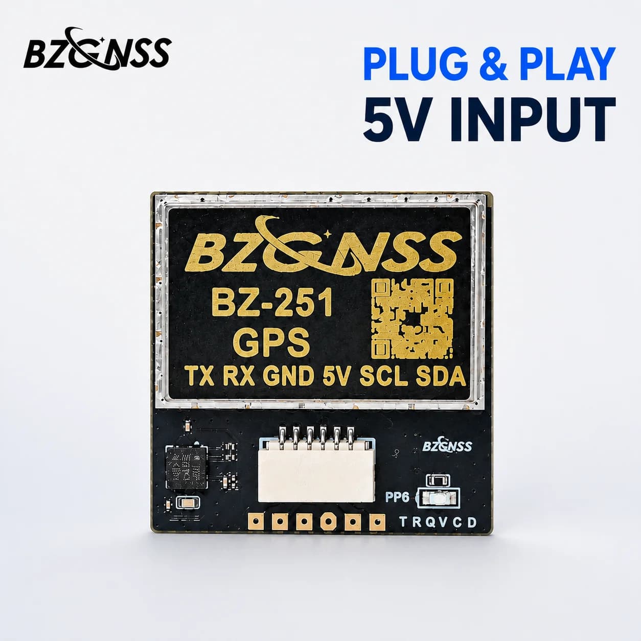 BZGNSS BZ-251 FPV GPS Module with QMC5883 Compass 5V 115200 Baud 10Hz NMEA UBX for F405 F722 Fixed Wing Drone GPS Rescue RTH UAV