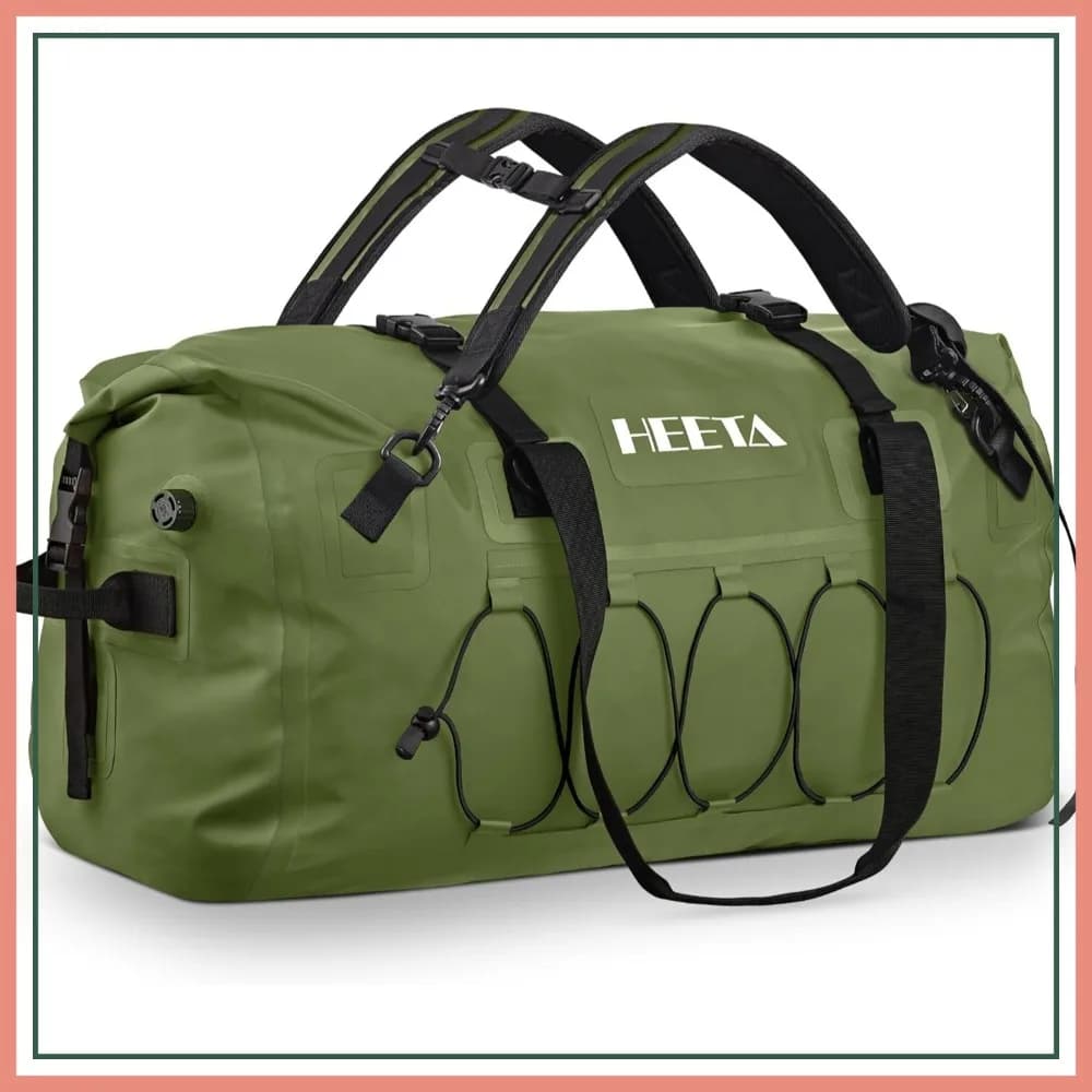 Zaino Impermeabile Extra Large 60L/80L con Chiusura Rolltop, Borsa Impermeabile per Kayak, Rafting, Campeggio, Palestra e Viaggi