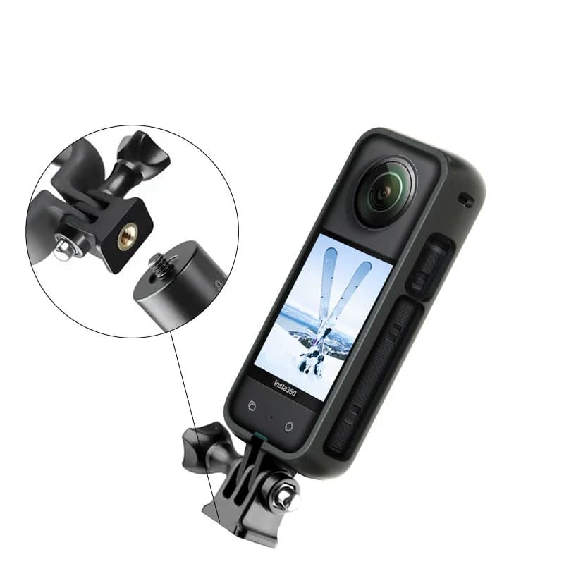 Protective Cam for Insta360 X4 X3 Camera, Housing with Mounting Base for Camera Accessories Overview Insta 360 X3 X4
