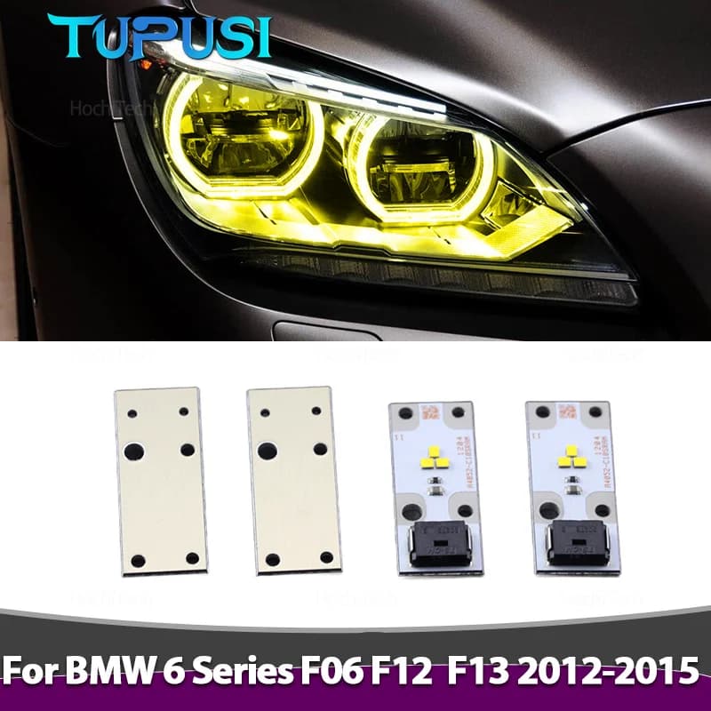 Yellow Angel Eyes for BMW 6 Series F06 F12 F13 Pre-facelift 2012-2015 LED Headlight Daytime Light 63117263051 Light DRL Boards