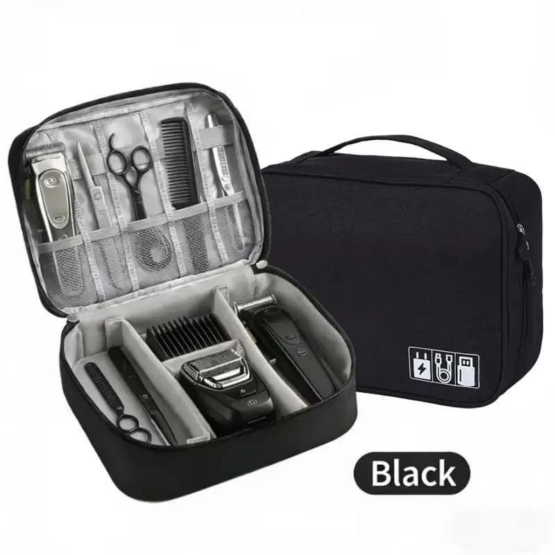 Barber Hair Clipper Storage Bag Multi Compartment Oxford Haircut Tool Organizer Shockproof Portable Carry Case For Salon-New