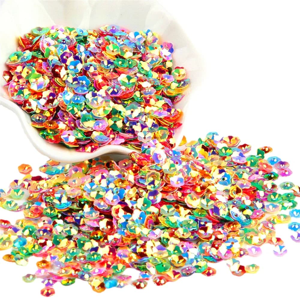 3D fiore Paillettes 6mm sciolto PVC tazza prugna fiore Paillettes lentejuacao fai da te cucito accessori artigianali per bigiotteria 10 g/lotto