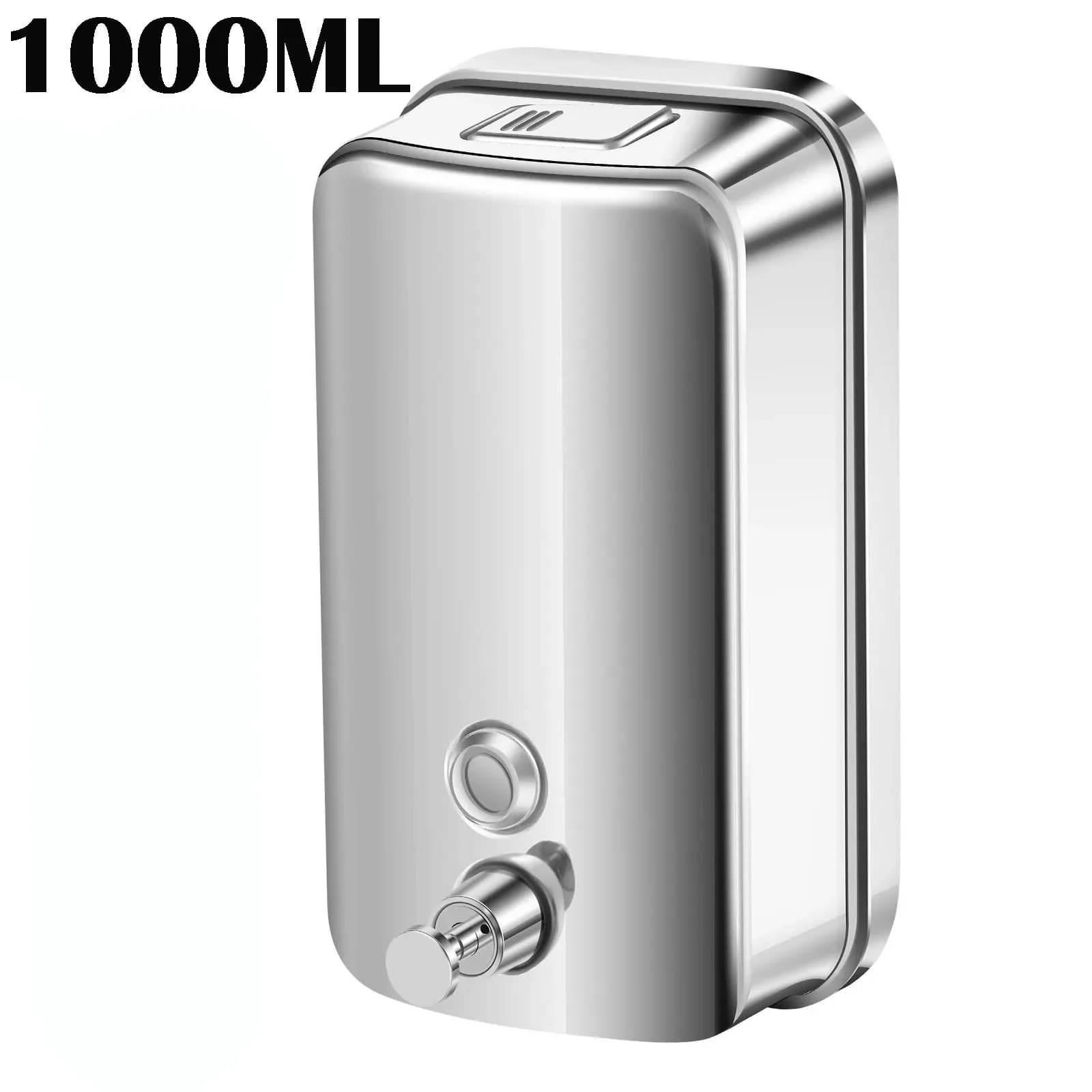 Dispenser di Sapone Commerciale 33.8oz / 1000ml in Acciaio Inox da Parete per Bagno, Hotel, Ristorante