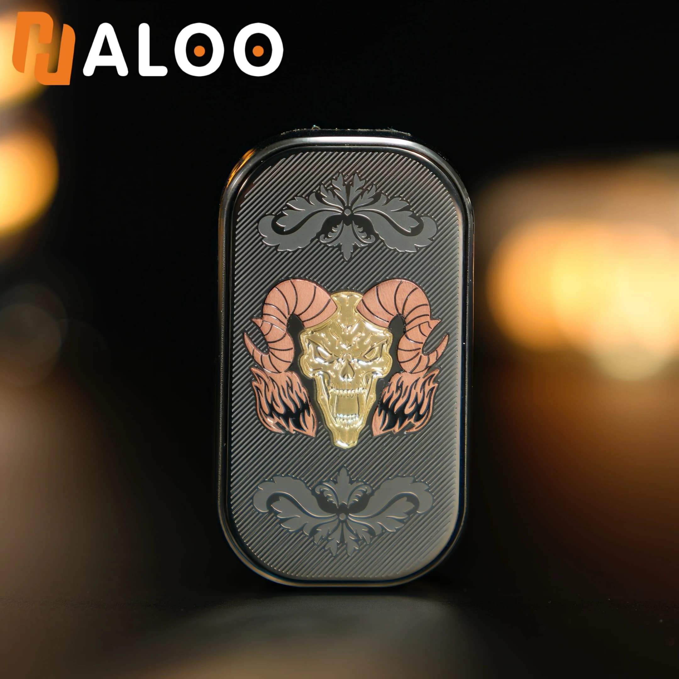 HalooPlayer Demon Jump: Giocattolo Antistress, Fidget Spinner e Slider in Metallo per Ansia e Autismo (EDC)