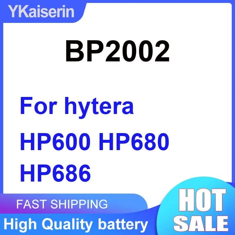 Batteria Walkie Talkie resistente per Hytera HP600 HP680 HP686 2000Mah BP2002 Robusta
