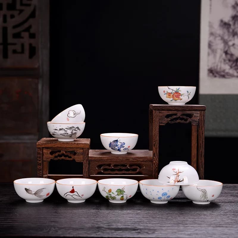 Dehua Mutton Fat Jade White Porcelain Master Tea Cup Single Kung Fu Tasting Cup Personal Home Office Gift