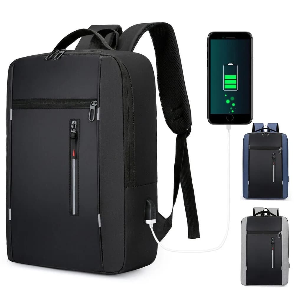 Borsa da lavoro antifurto per zaino da viaggio per laptop da 17 pollici con convertitore USB