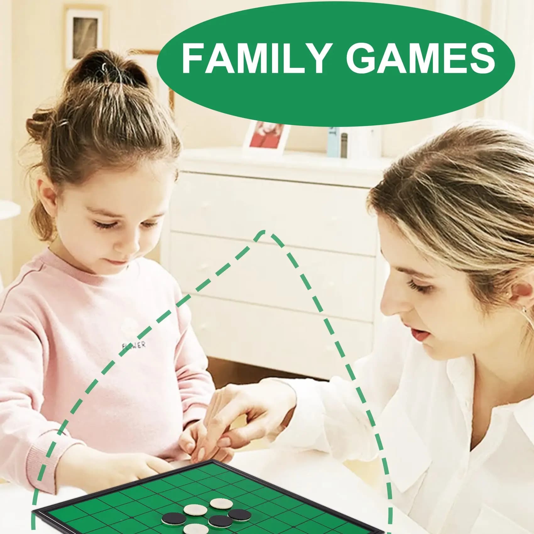 Scacchiera Reversi pieghevole portatile magnetica Scacchi Educativo standard per la casa Gioco per famiglie genitore-figlio-ABWY