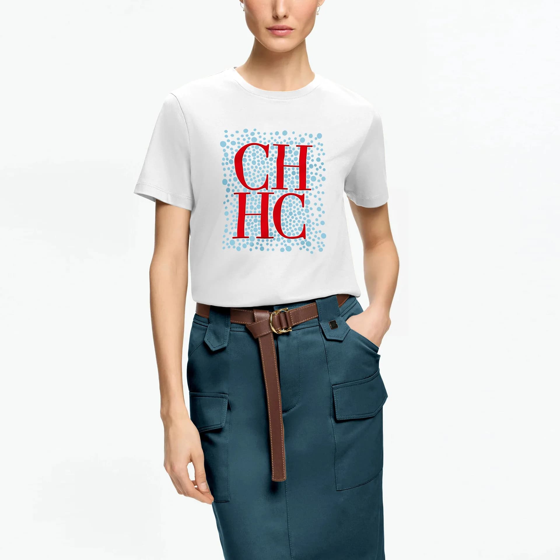 CHHC 2026 women's print t-shirt, cotton oversize, casual, wide fit, unisex, summer