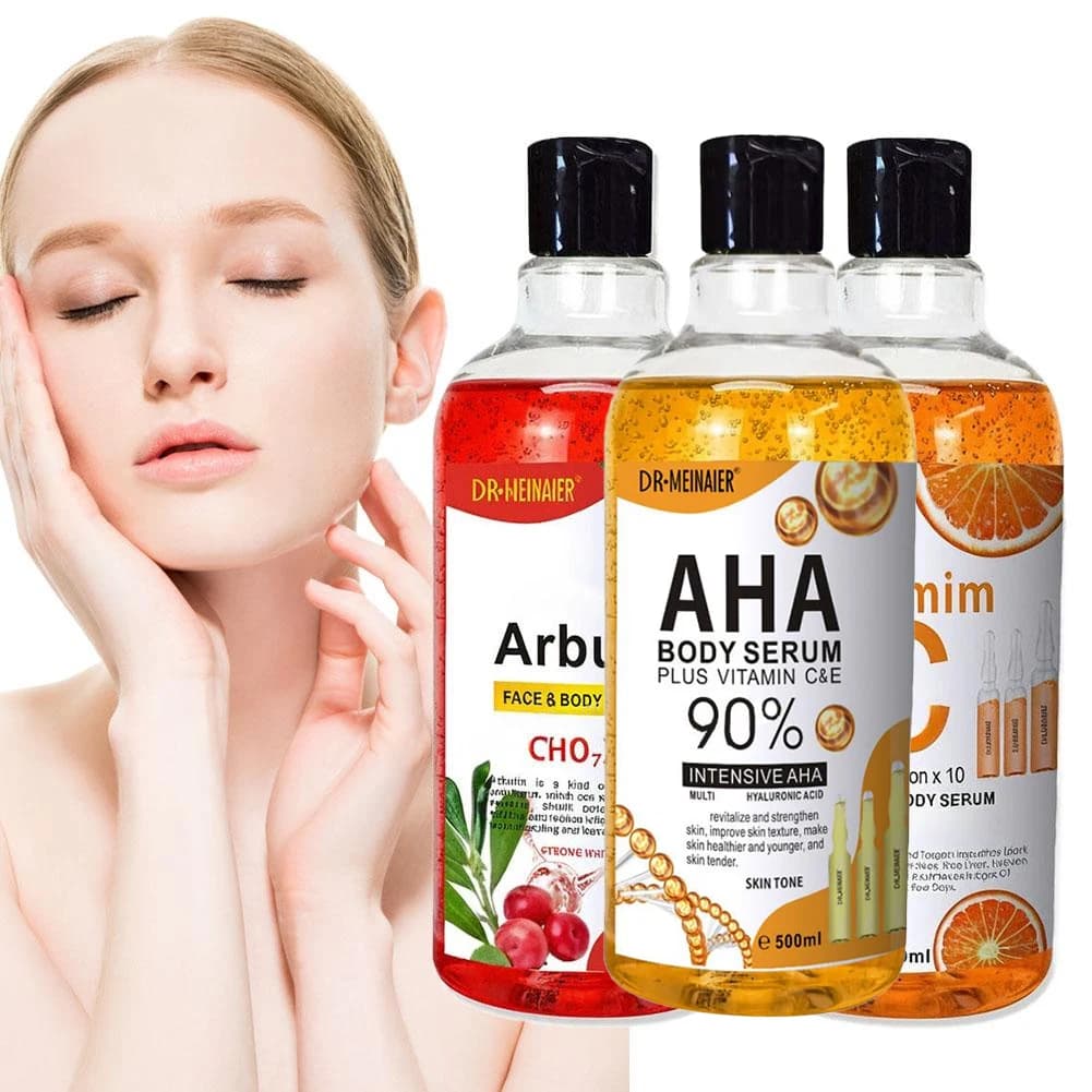 500ml AHA Hyaluronic Acid Vitamin C Arbutin Face Serum Hydrating Body Siero Body Macchie Rubber Serum Viso Repair
