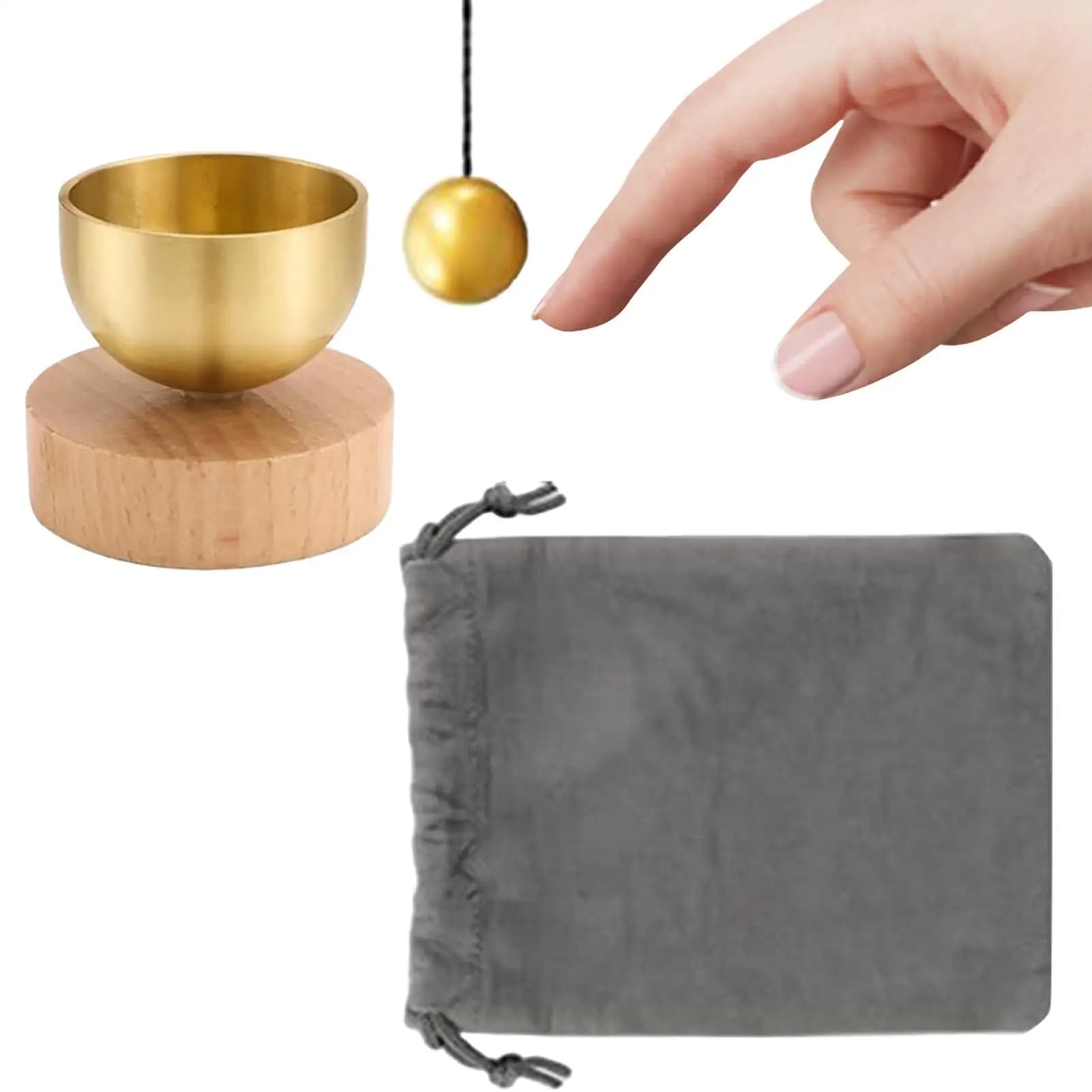 Singing Bowl Set Portable Mini Yoga Meditation Sound Therapy Tool for Stress Relief Chakra Healing Mindfulness Zen