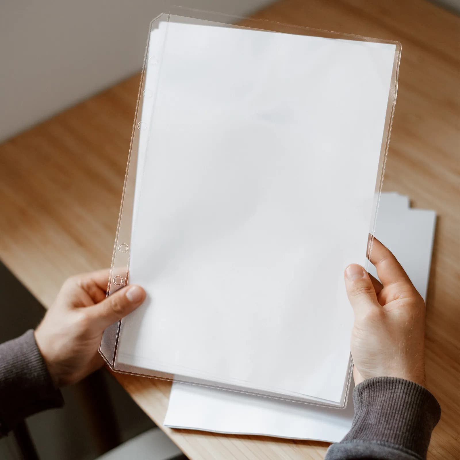 10 Pezzi Buste Trasparenti a 6 Fori per Documenti, Raccoglitore in PVC per Fogli Sciolti, Organizer per File Formato A5, Cartella Protettiva con Cerniera