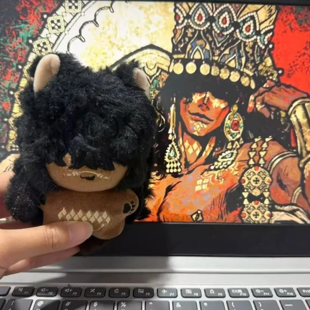 Attributo originale e ufficiale "Sultan's Game" bambola in cotone da 10 cm con ciondolo gatto cioccolato