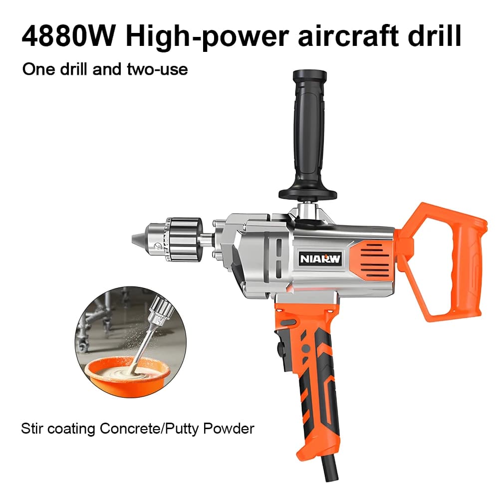 Portable Mixing Drill Multifunctional Malt Mixer Mastic Mixing Electric Drill High Power Water Drilling Machine Mastic Mixing