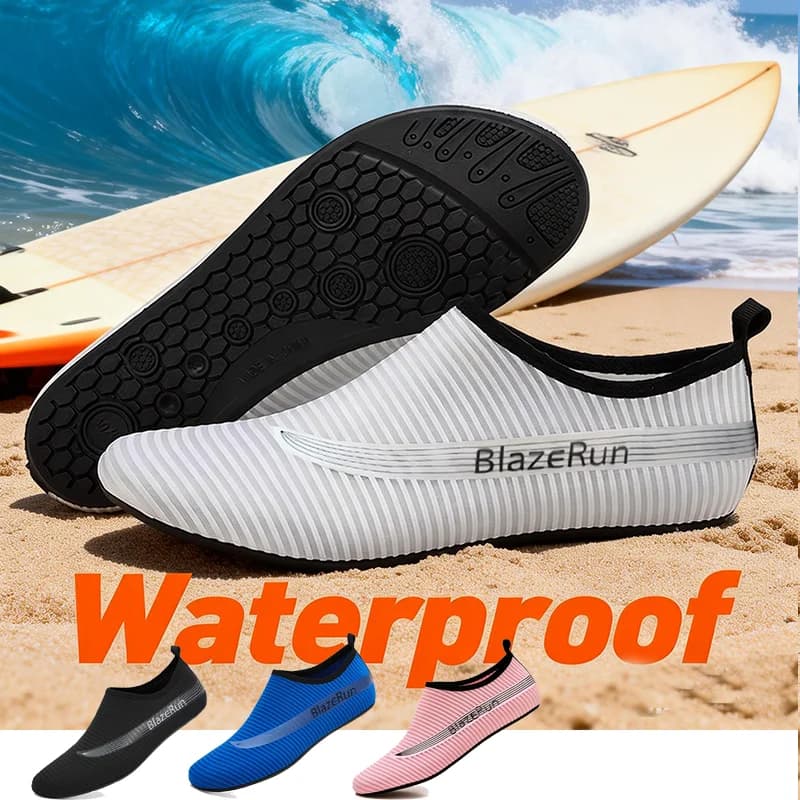Unisex Soft Water Shoes Beach Anti-slip, Rapid Drying, Breathable, for Swimming, Diving, Snorkeling, Sneaker, Socks, Slippers