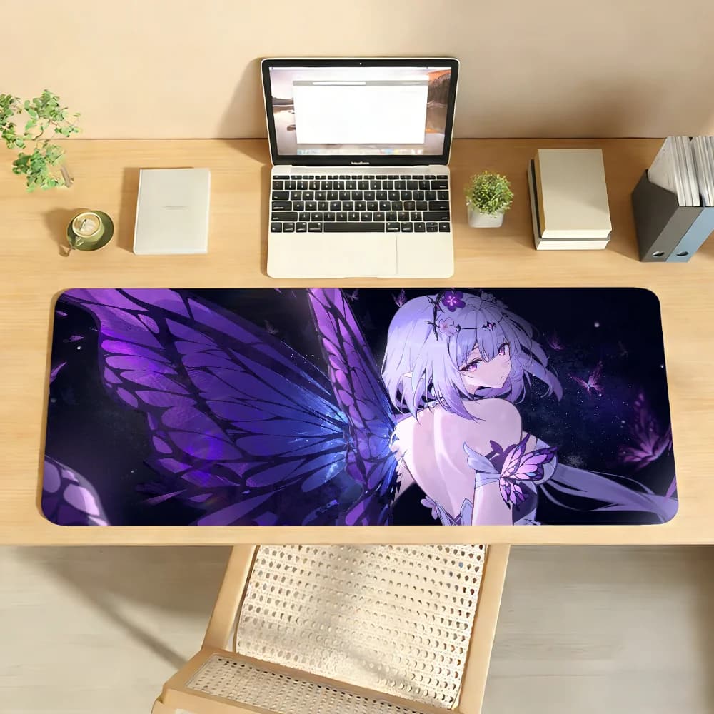 Tappetino per mouse Anime Honkai Castorice, tappetino per mouse in gomma antiscivolo per computer portatile, tappetino per mouse per giocatori, decorazione per scrivania