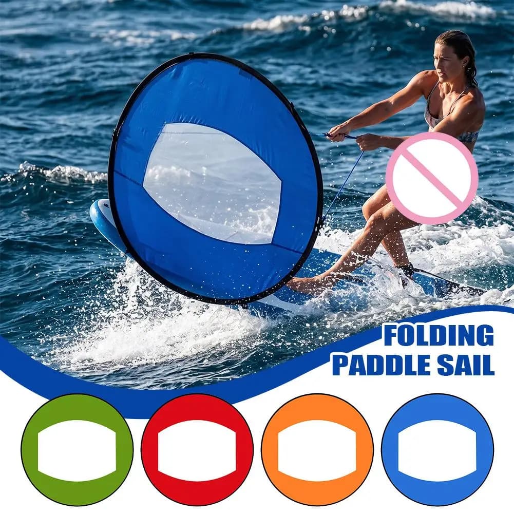 42-Inch Portable Surfboard Wind Sail Kayak Rowing Paddles Surfboard Padel Surf Water Sports Boat SUP Folding Paddle Sail 1PCS