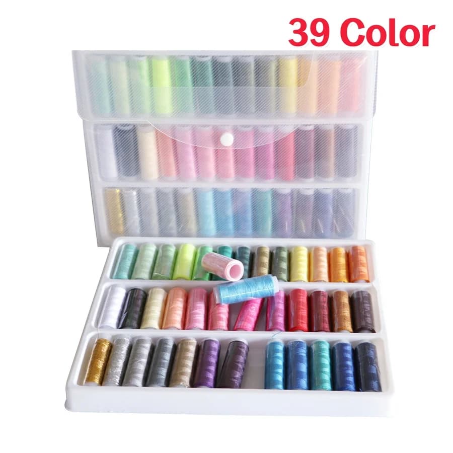 Filo da cucito da ricamo a 39 colori per quilting, kit di filo da ricamo, cucito a mano e a macchina