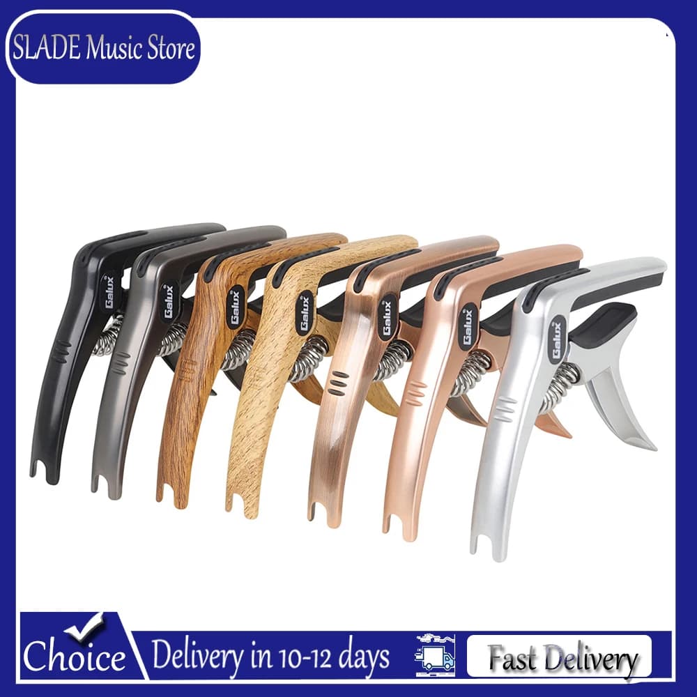 Capotasto Universale per Chitarra GALUX GC-501A, Multifunzionale in Lega per Chitarra Acustica, Elettrica, Basso, Ukulele, Banjo - Accessori e Ricambi