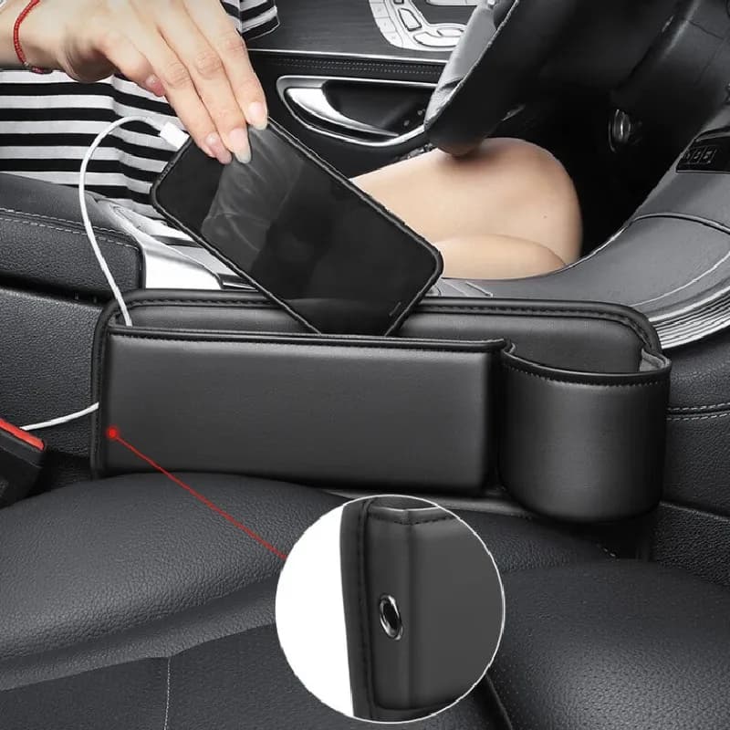 Per Seat Ibiza Mk2 6L Cupra R 6K 2002 ~ 2008 Seggiolino auto Gap laterale Scatola di immagazzinaggio con portabicchieri Custodia multiuso per organizer Accessori