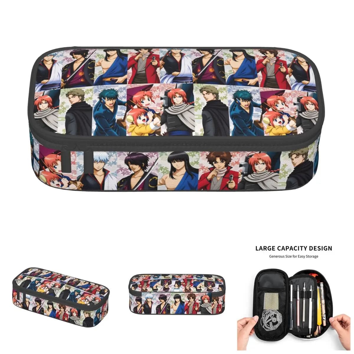 Astucci per matite Takasugi Shinsuke Gintama Sakata Gintoki per Katsura Kotarou Sakamoto Tatsuma, borsa porta penne, accessori scolastici