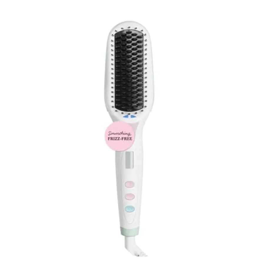 Spazzola Lisciante Mane Get Ur Sleek On - Spazzola ad Aria Calda con Temperatura Regolabile per uno Styling Senza Crespo - in Ceramica