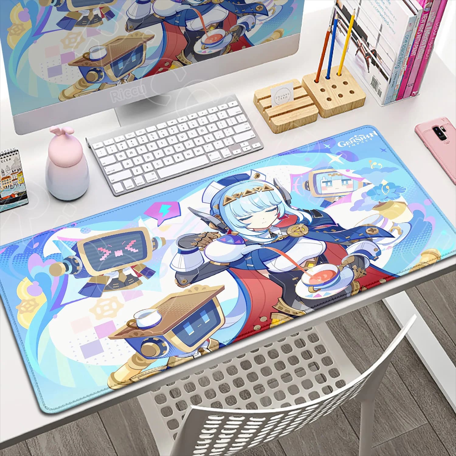 Nuovo Ineffa Mouse Pad Pc Gamer Tappetino da scrivania Genshin Impact Accessori da gioco Tastiera Tappetino da scrivania grande Laptop Anime Cute Girl Mousepad