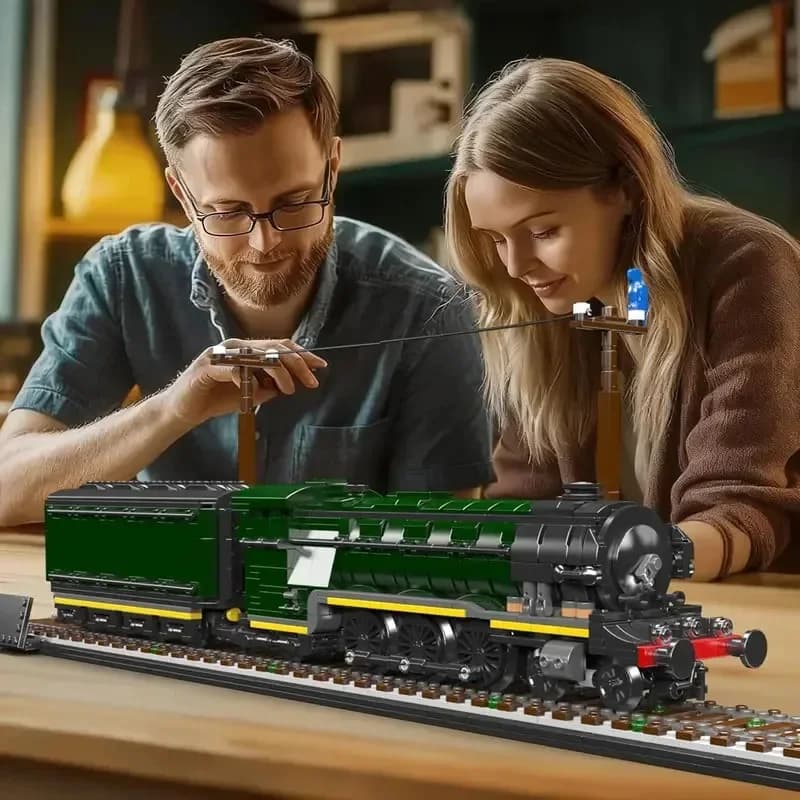 Mould King 12044 Modellino del Treno Flying Scotsman, Blocchi da Costruzione, Regalo Educativo per Bambini