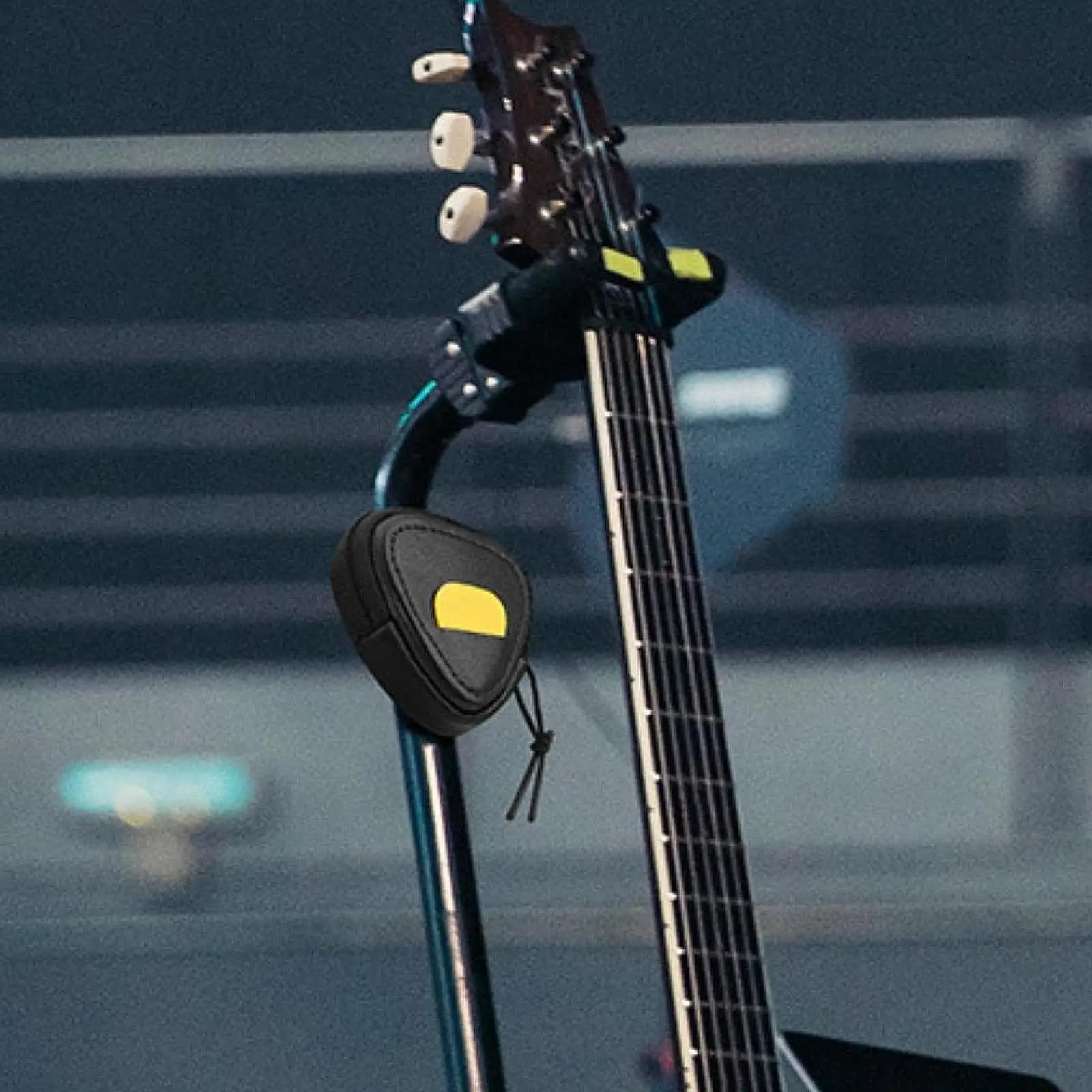 Guitar Pick Pouch with Adjustable Strap for Practice and Stage Use for Guitarist Pick Case Zipper Closure Holds up to 20 Picks