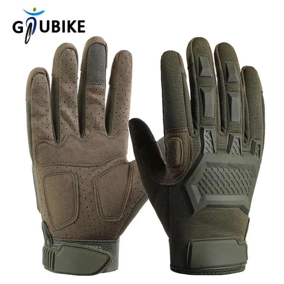 GTUBIKE Men's Outdoor Full Finger Gloves Unisex Touchscreen Cycling Gloves MTB Motorcycle Gloves Men Camping Hunting Gloves