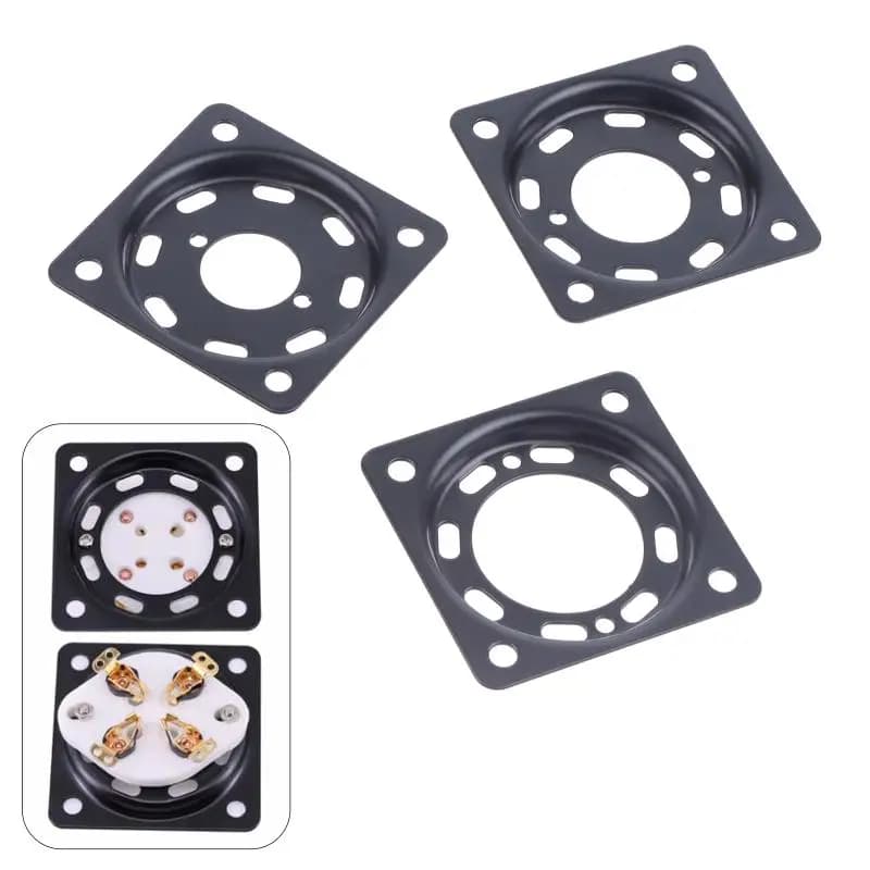 New Metal Iron Plate Shock Proof Board Vacuum Tube Socket Mounting Plate 2A3 300B KT88 6SN7 GZC7-F Vintage Audio Amplifier