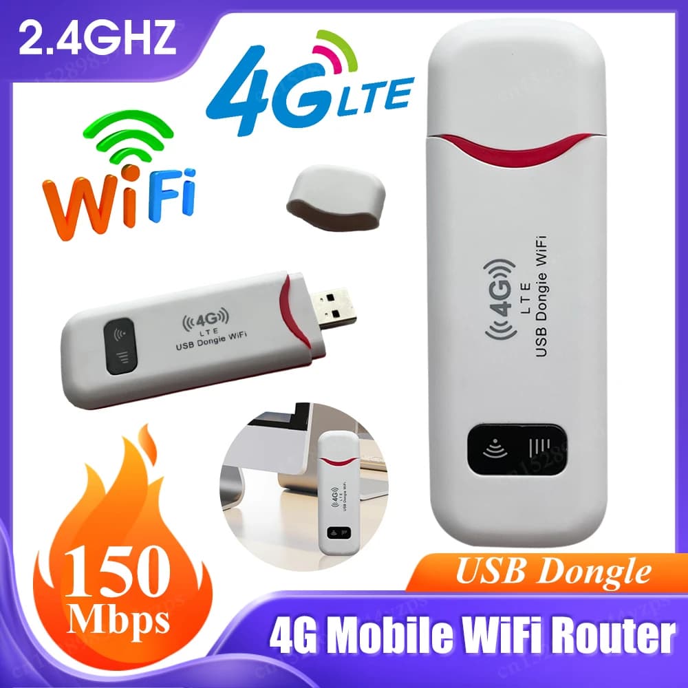 1/2/3PCS 150Mbps 4G LTE USB Modem Dongle WiFi Router with SIM Card Slot Pocket Hotspot Wireless Adapter for Laptops UMPC MID