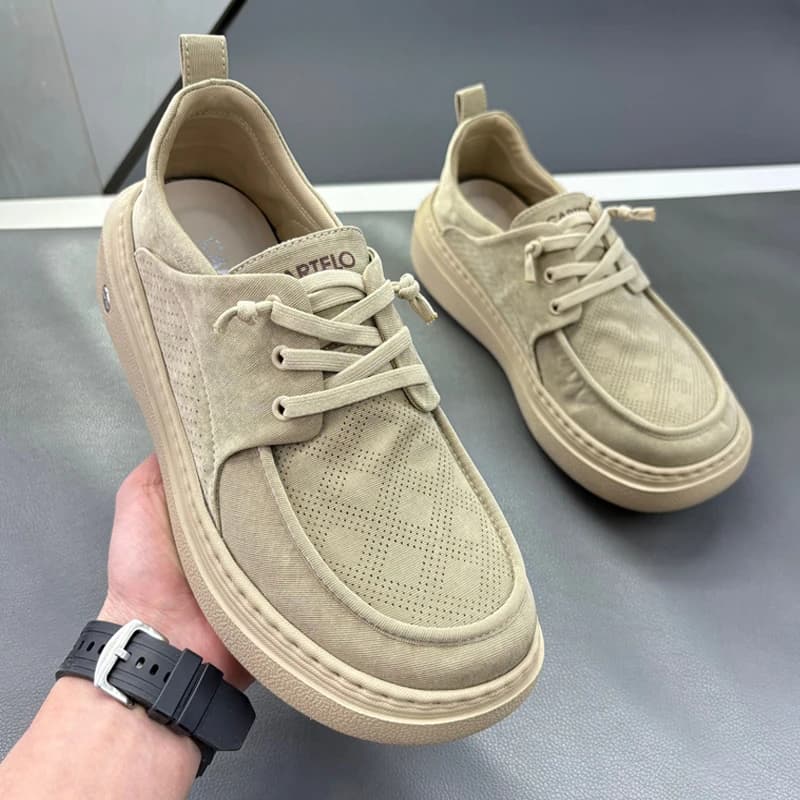 Summer New Lightweight Thick Bottom Casual Shoes Easy to Wear Slip on Lazy Person Breathable Rubber Sole