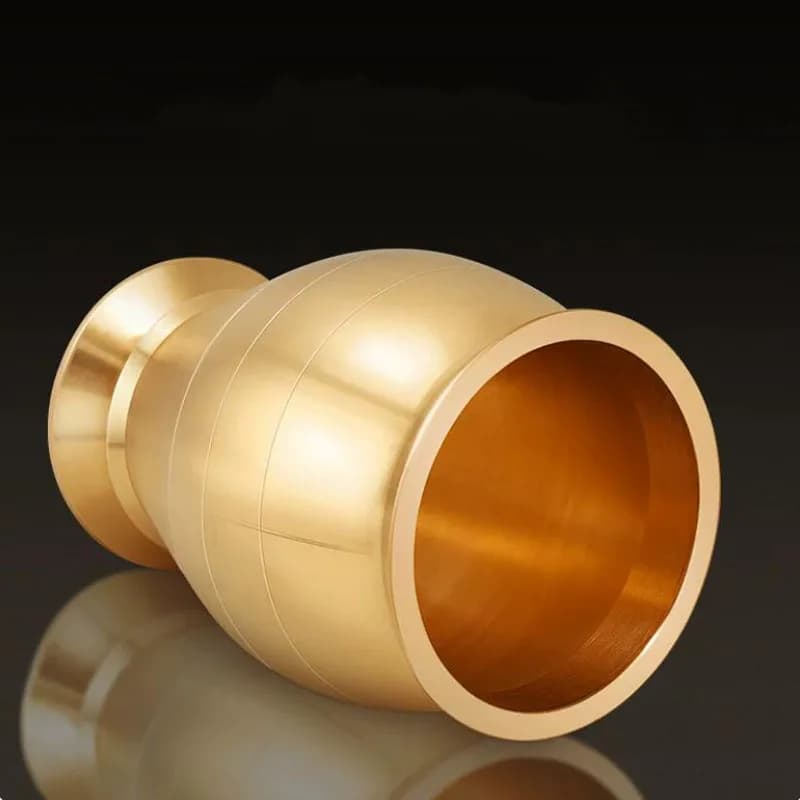 Heavy Duty Brass Mortar And Pestle Set for Kitchen Manual Grinder Garlic Spices Herbs Polished Solid Construction